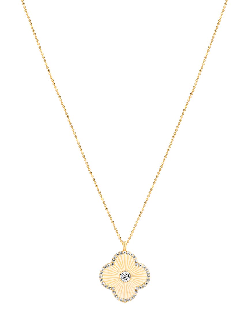 Gabi Rielle 14k Over Silver Cz Charm Necklace