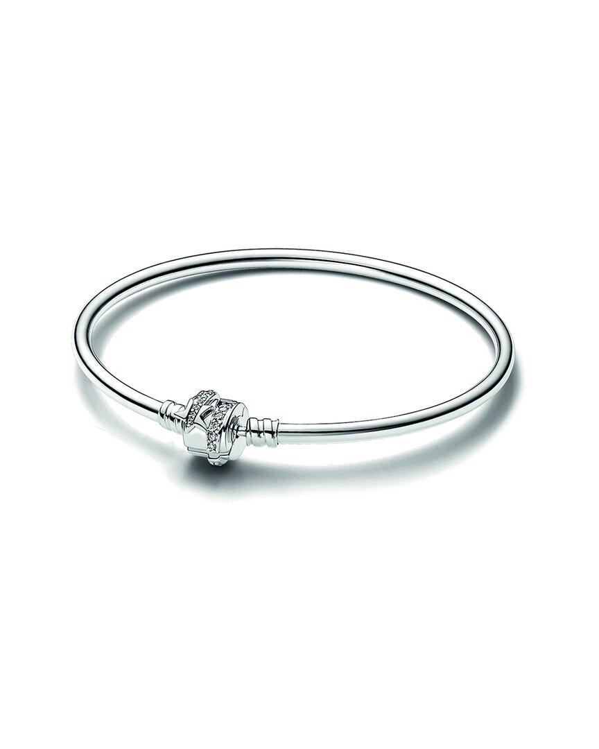 Pandora Moments Silver Cz Shooting Star Bangle Bracelet
