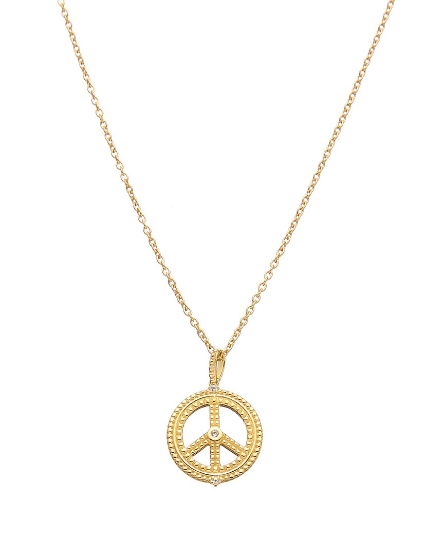 judith ripka peace sign necklace