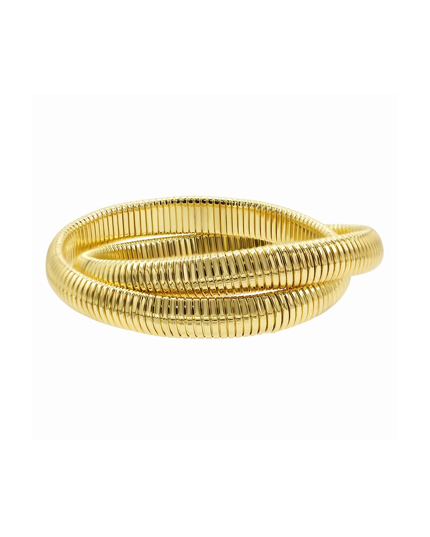 Adornia 14k Gold-plated 2-layer Omega Chain Bracelet