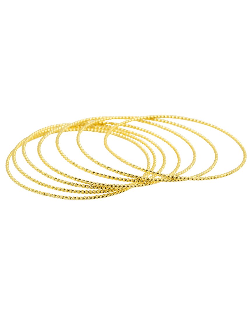 Adornia 14k Plated Stackable Bracelet In Yellow