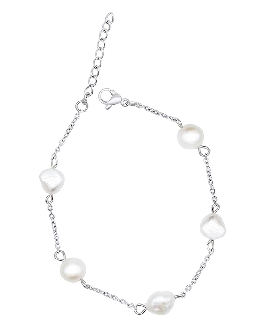 Adornia Tarnish Resistant Adjustable Station Cultured Freshwater Pearl Bracelet