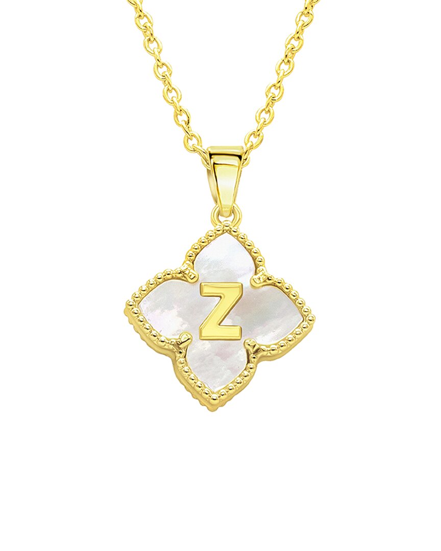 Adornia 14k Plated Pearl Initial Necklace