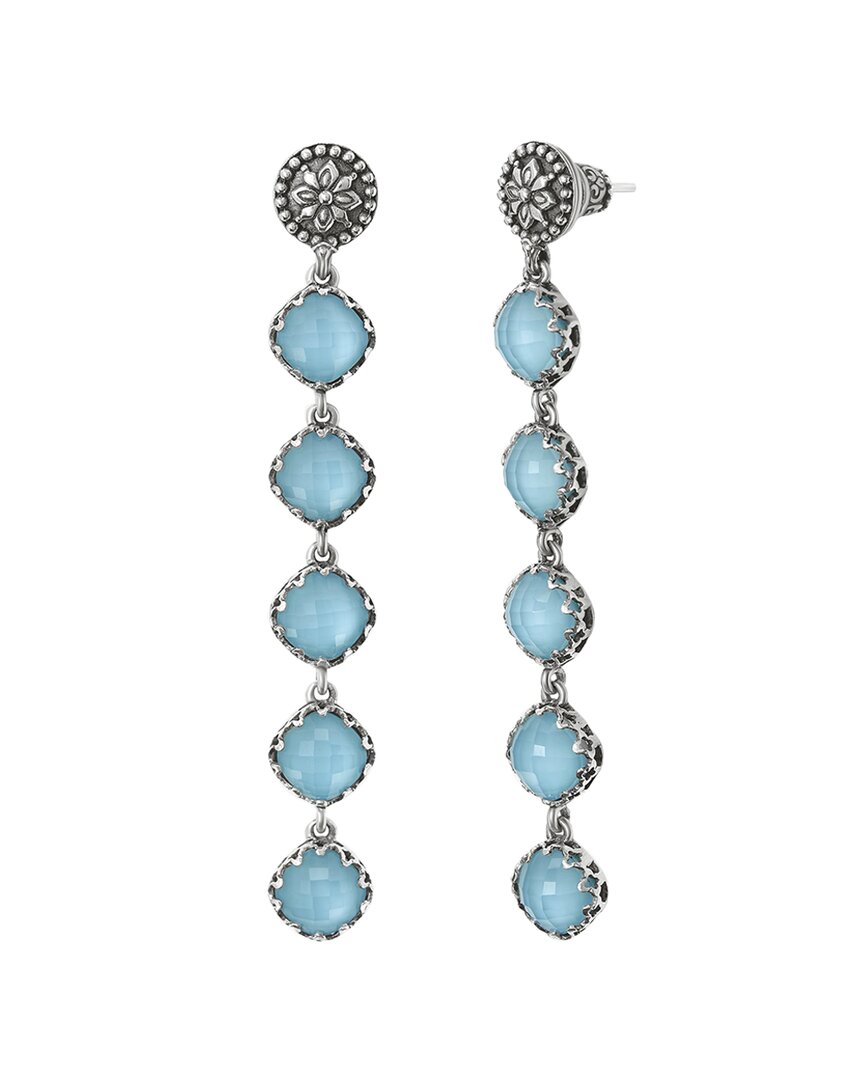Konstantino Silver Gemstone Earrings In Blue