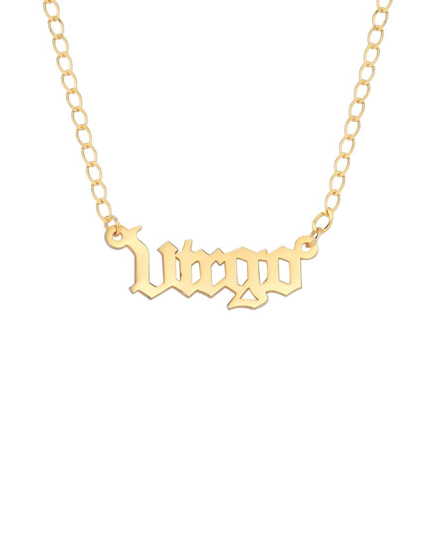 Gabi Rielle Next-level Layering 14k Over Silver Gothic Script Virgo Necklace