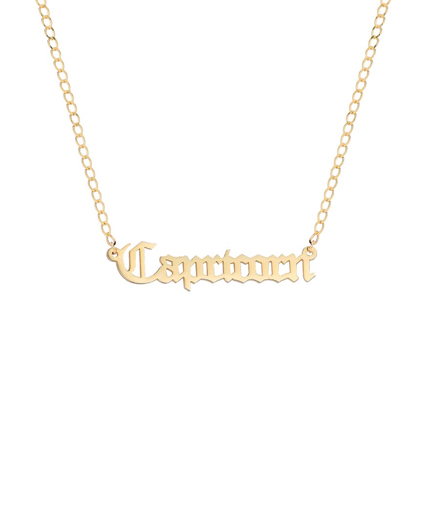 Gabi Rielle Next-level Layering 14k Over Silver Gothic Script Capricorn Necklace