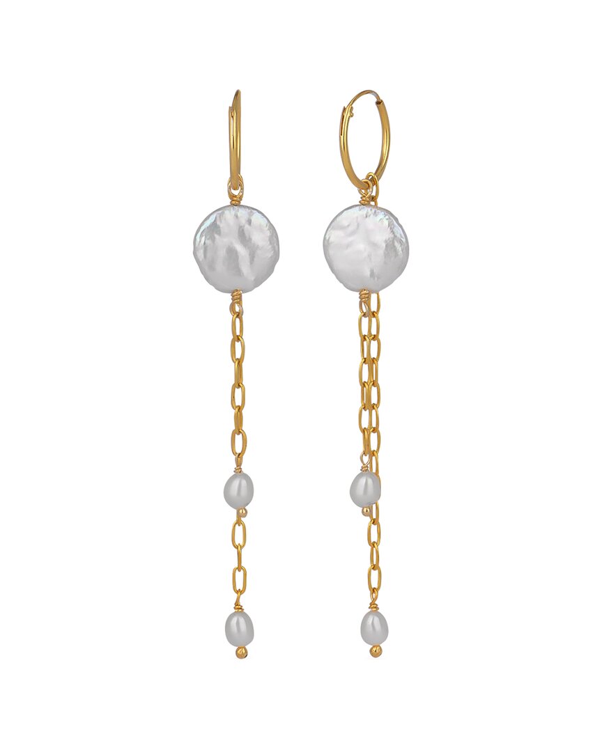 Gabi Rielle Love Is Declared 14k Over Silver 3-10mm Pearl Huggie Earrings