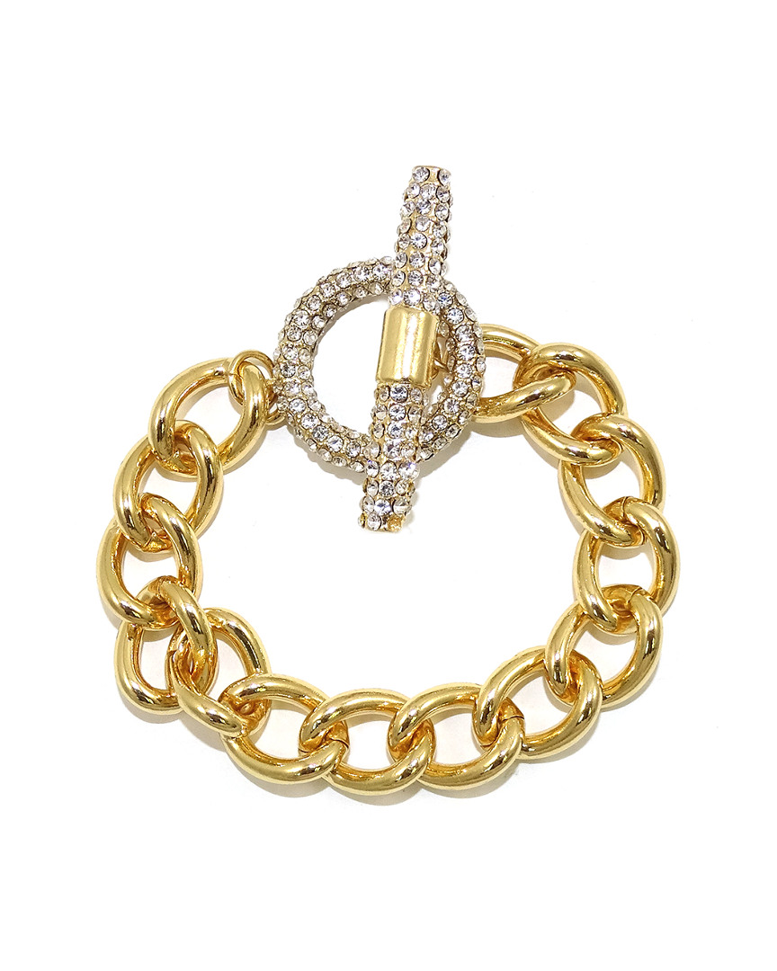 Savvy Cie 18k Plated Crystal Bracelet