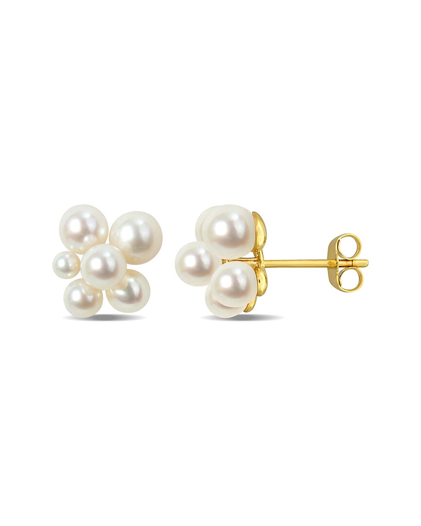 Rina Limor 2.5-5.5mm White Freshwater Cultured Pearl Stud Ear