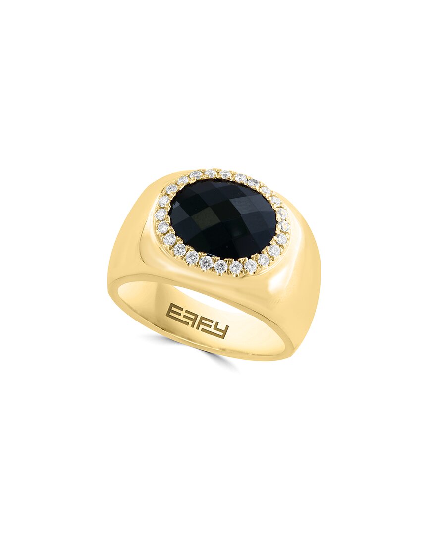 Effy Fine Jewelry 14k 3.74 Ct. Tw. Diamond & Onyx Ring