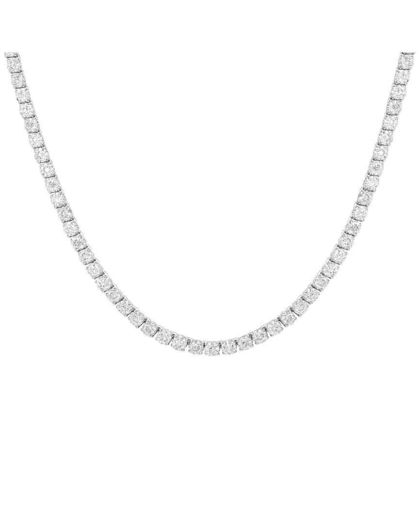 Shop Diana M Lab Grown Diamonds Diana M. Fine Jewelry 14k 10.00 Ct. Tw. Lab Grown Diamond Tennis Necklace