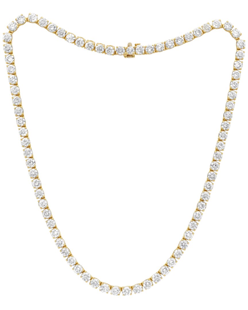 Shop Diana M Lab Grown Diamonds Diana M. Fine Jewelry 14k 20.00 Ct. Tw. Lab Grown Diamond Tennis Necklace