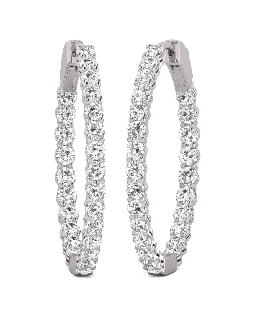 Diana M Lab Grown Diamonds Diana M. Fine Jewelry 14k 5.00 Ct. Tw. Lab Grown Diamond Hoops