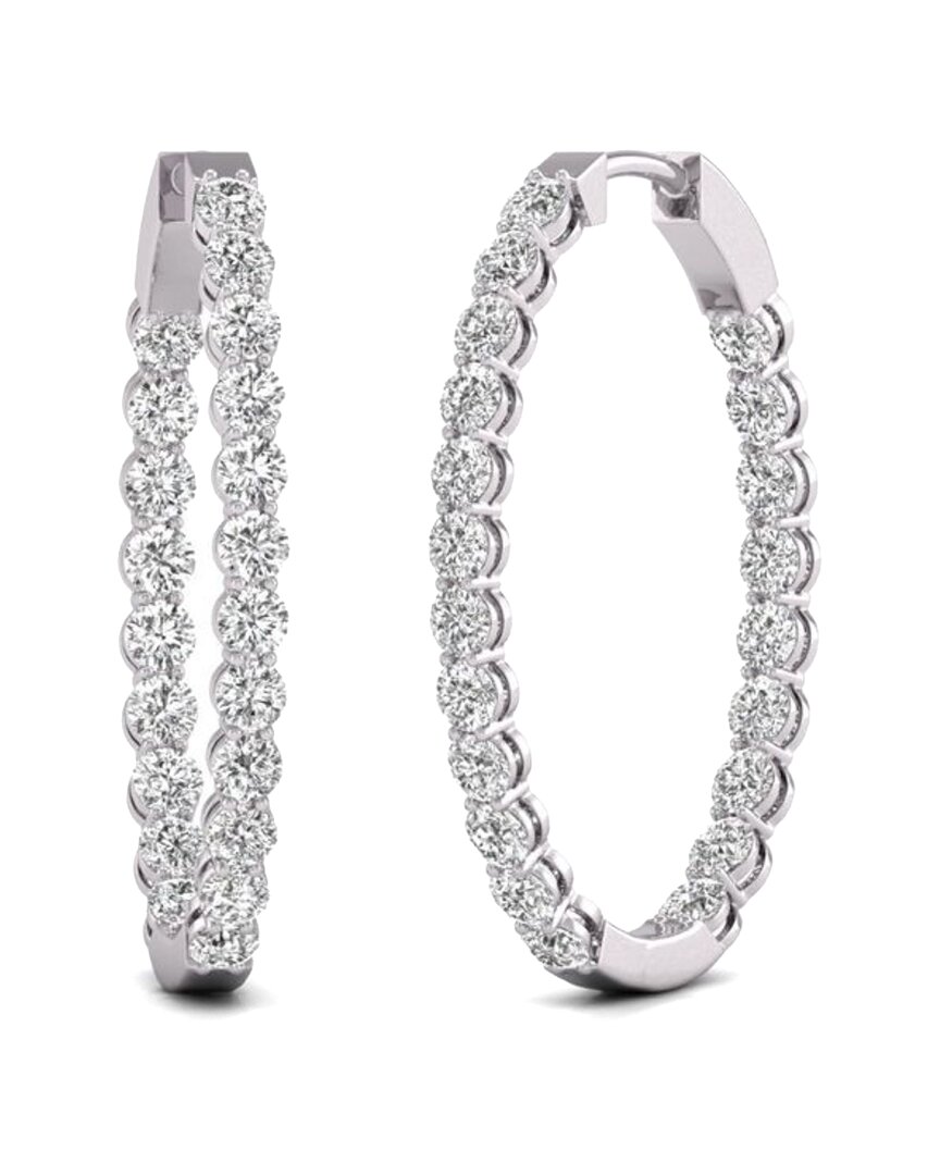 Diana M Lab Grown Diamonds Diana M. Fine Jewelry 14k 10.00 Ct. Tw. Lab Grown Diamond Hoops