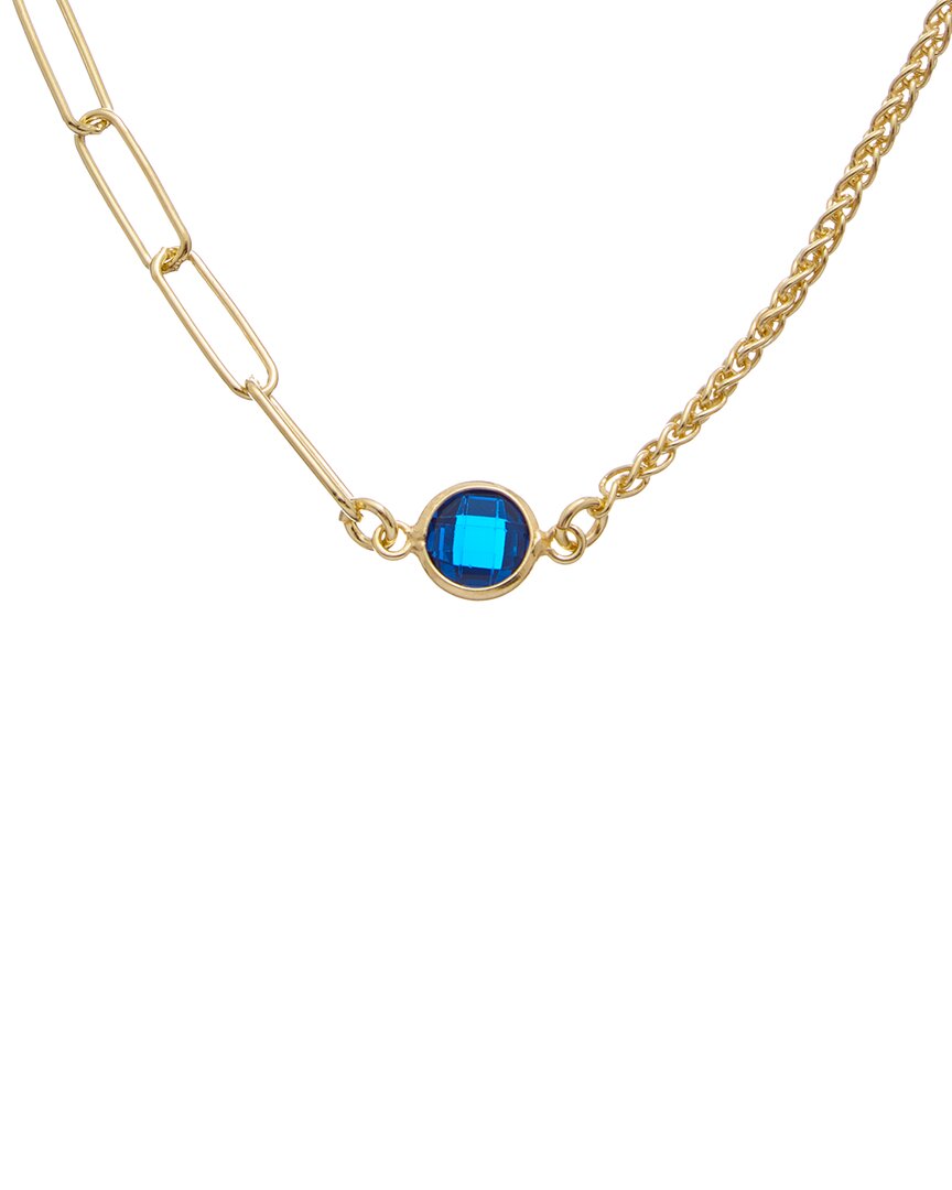 Meshmerise 18k Over Silver 1.00 Ct. Tw. Blue Topaz Necklace