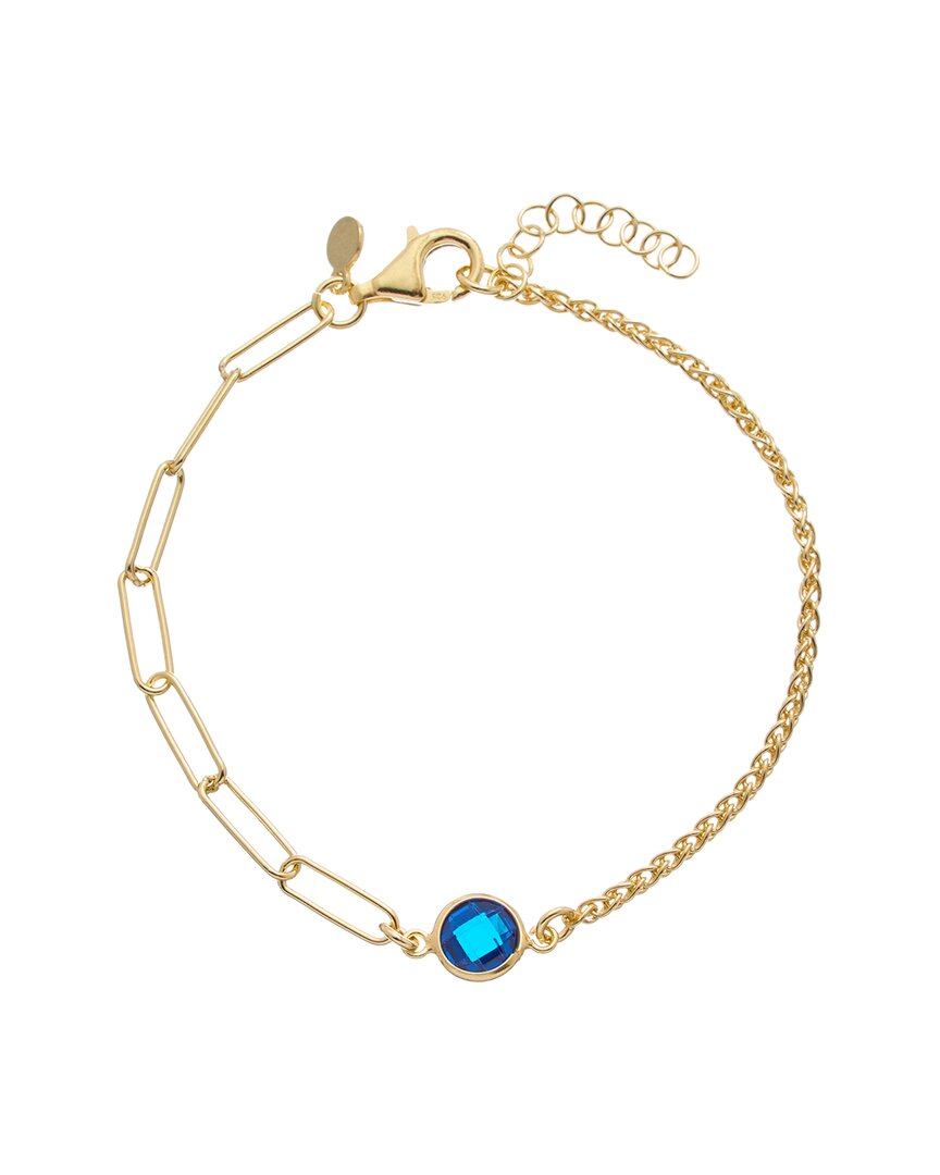 Meshmerise 18k Over Silver 1.00 Ct. Tw. Blue Topaz Bracelet