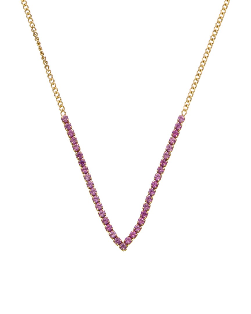 Meshmerise 18k Over Silver 2.00 Ct. Tw. Pink Topaz Necklace