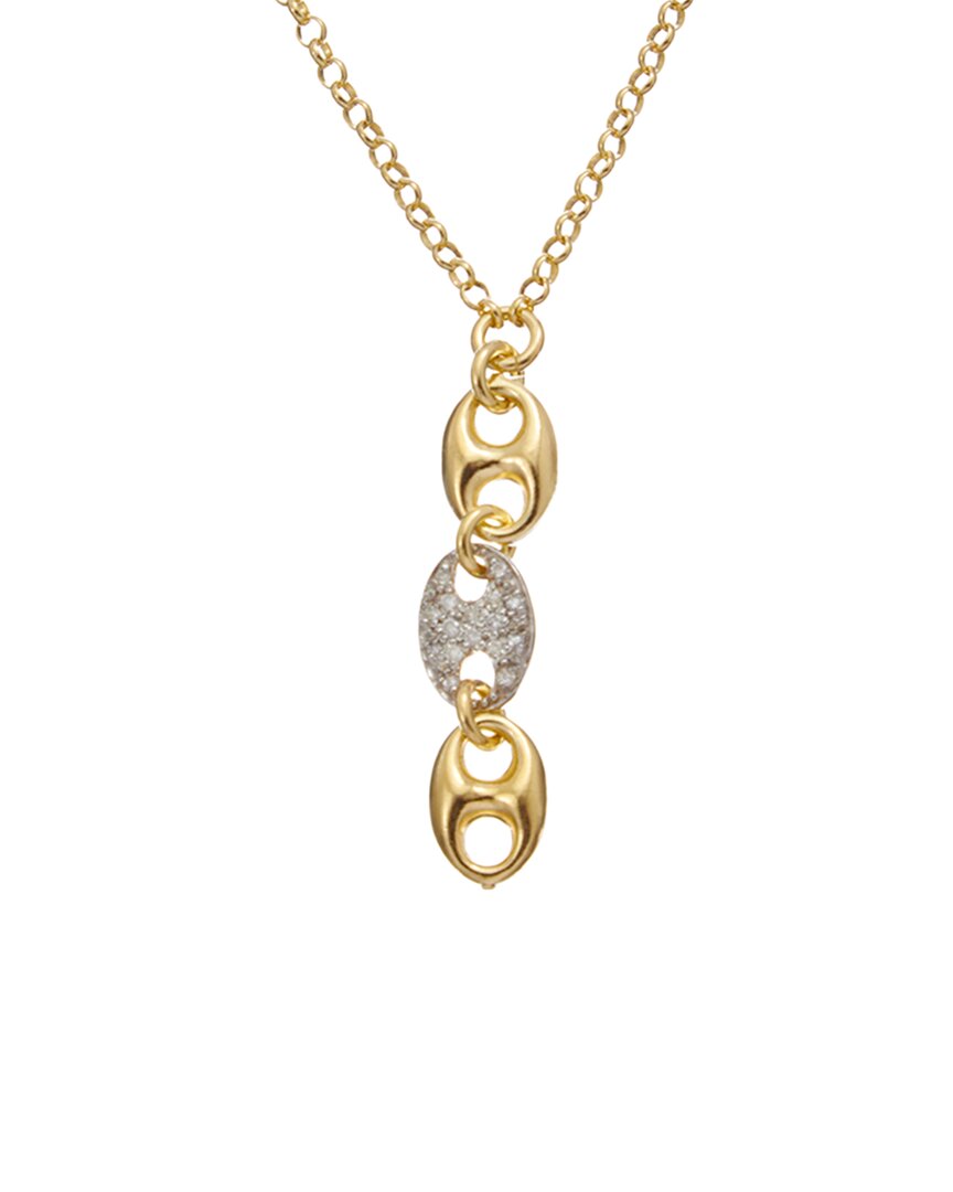 Meshmerise 18k Over Silver 0.15 Ct. Tw. Diamond Necklace