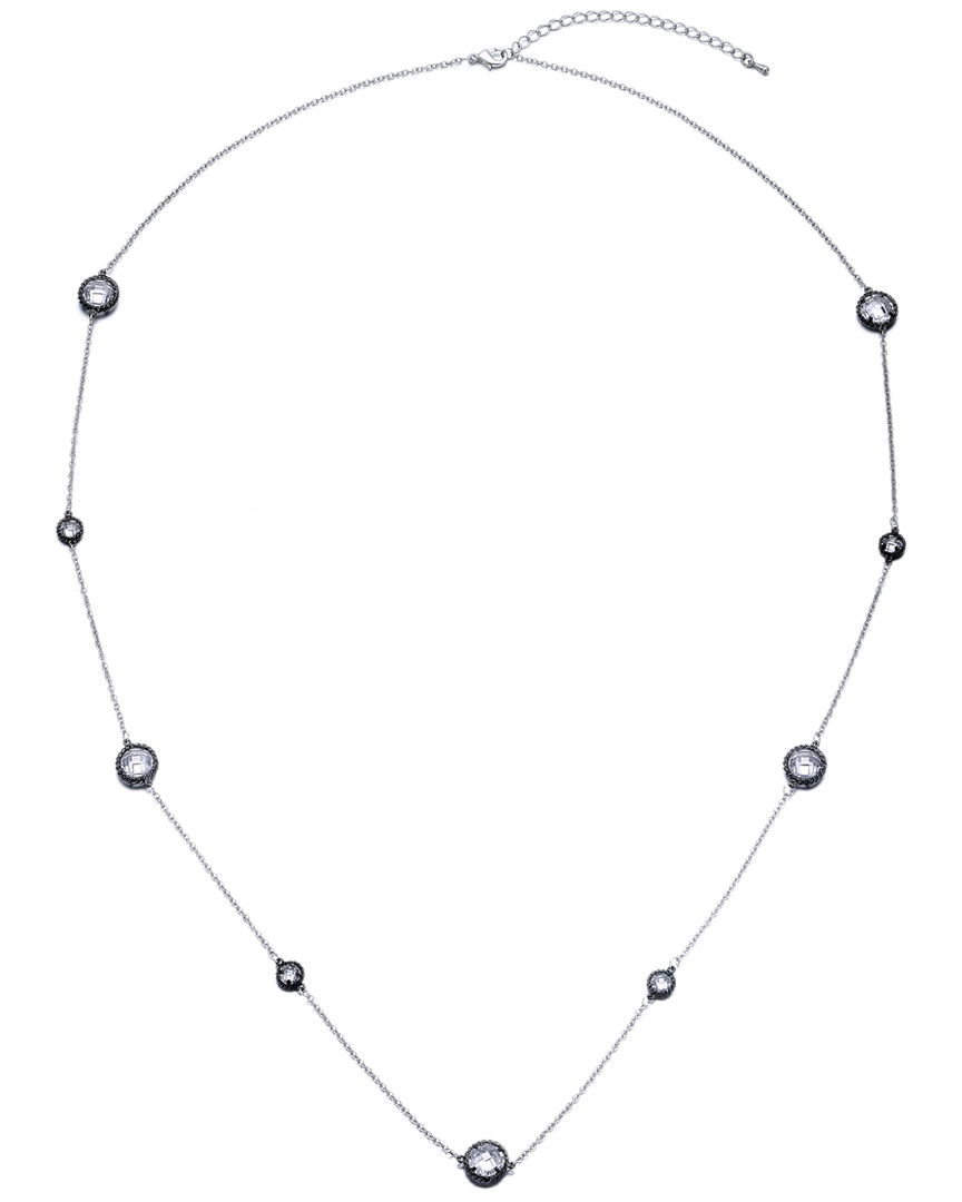 Genevive Silver Cz 40in Necklace