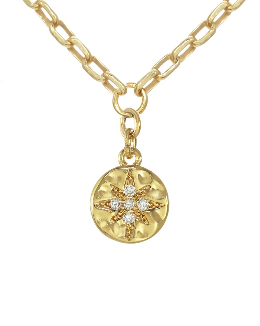 Rachel Reinhardt 14k Over Silver Cz Star Pendant Necklace