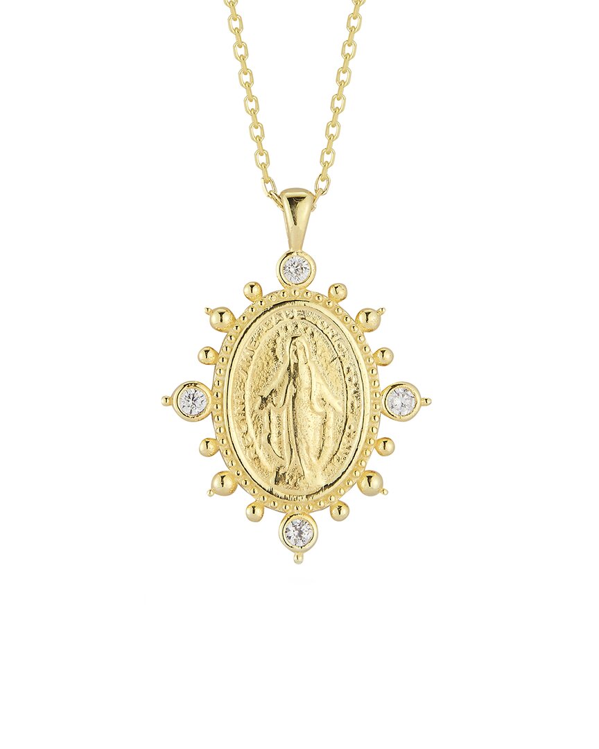 Glaze Jewelry 14k Over Silver Cz Oval Necklace