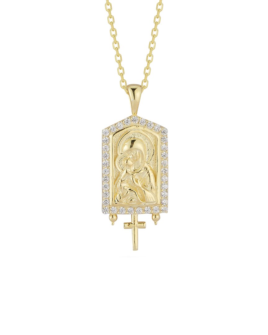 Glaze Jewelry 14k Over Silver Cz Necklace