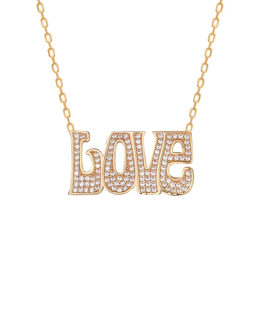 Glaze Jewelry 14k Over Silver Cz Love Necklace