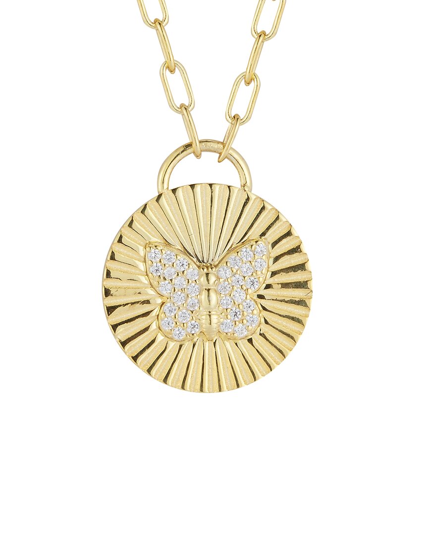 Glaze Jewelry 14k Over Silver Cz Disc Necklace