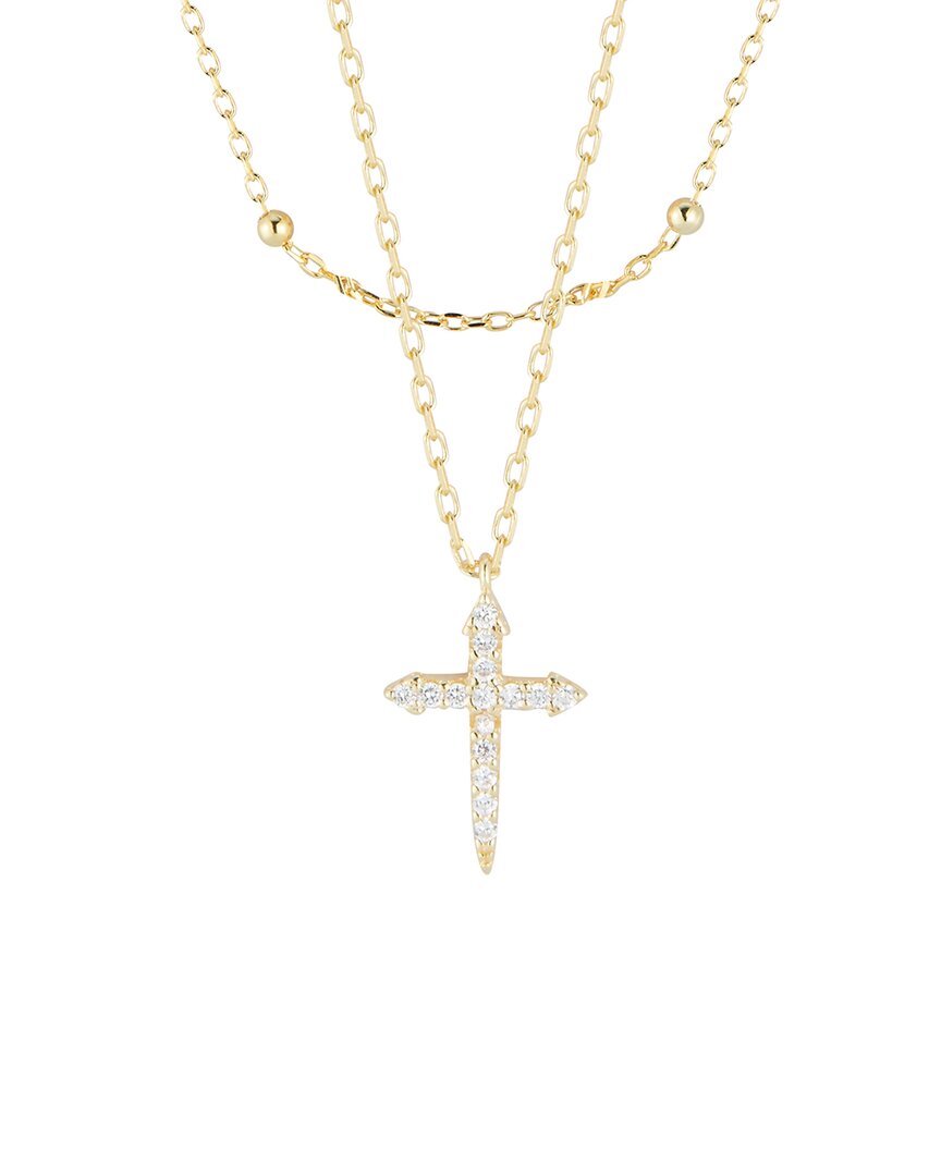 Glaze Jewelry 14k Over Silver Cross Necklace