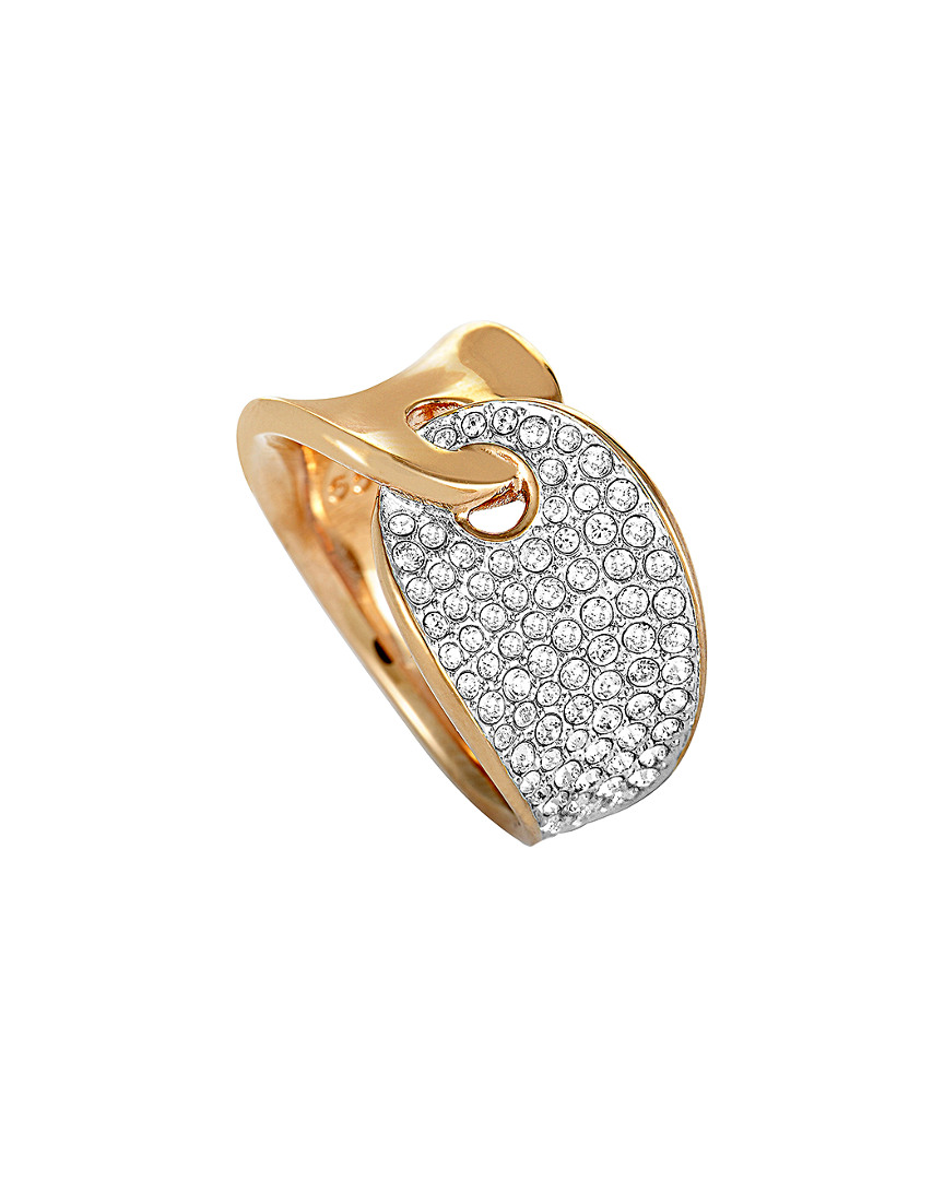 swarovski crystal rose gold plated stainless steel ring