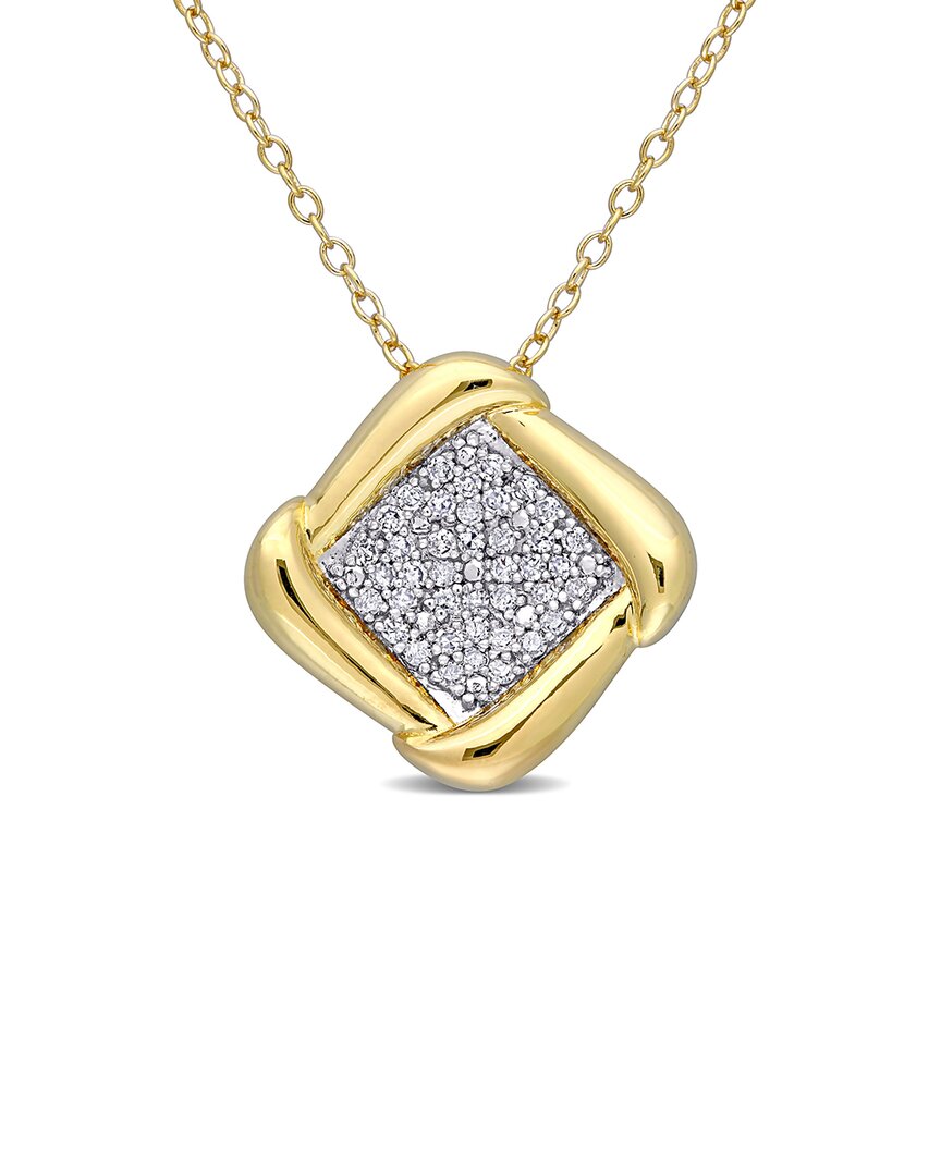 Rina Limor Vermeil 0.20 Ct. Tw. Diamond Halo Necklace
