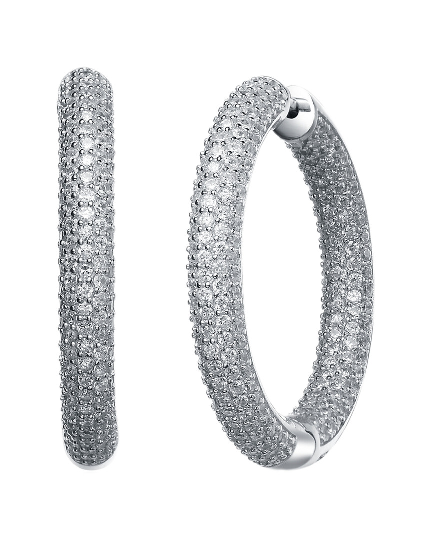 Genevive Silver Cz Earrings