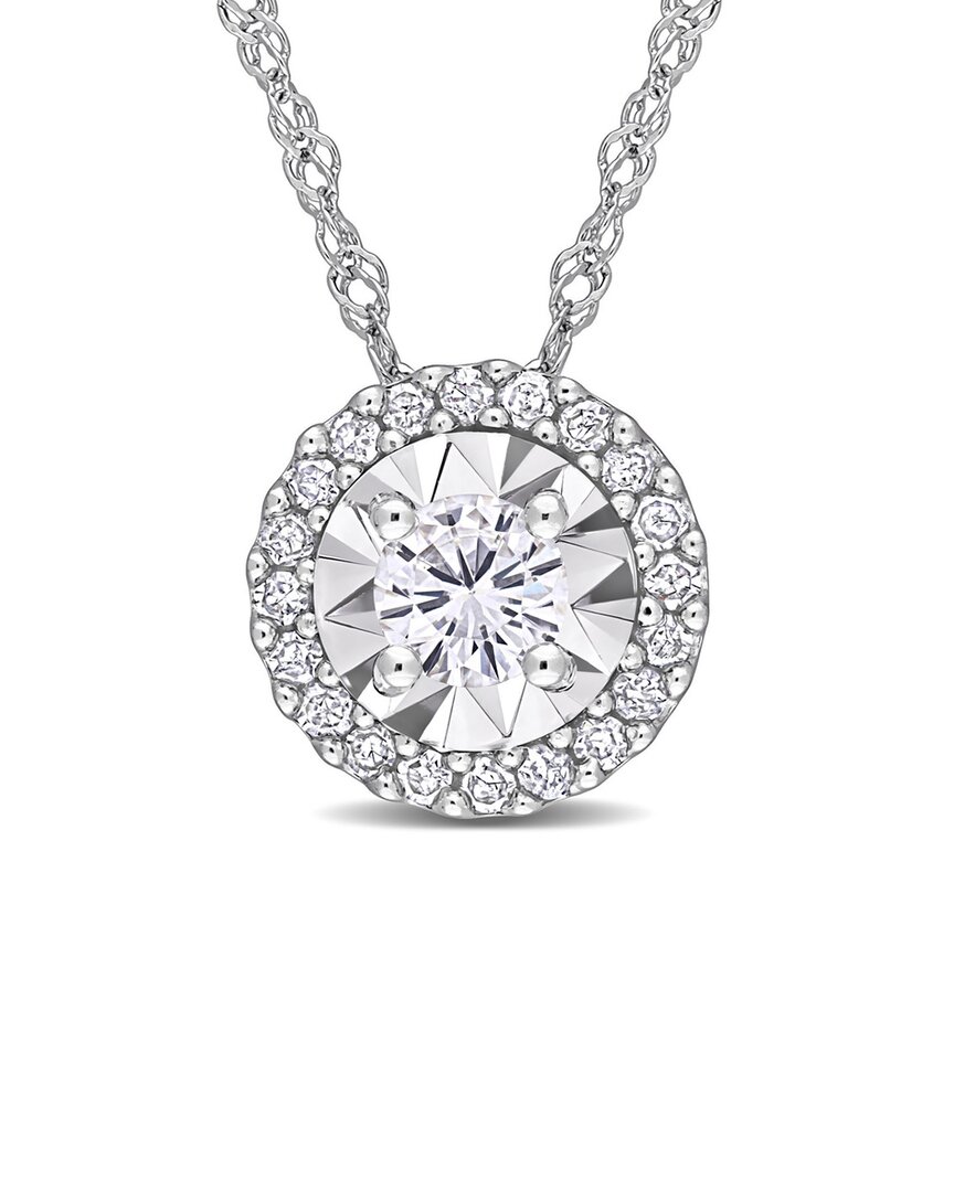 Rina Limor 10k 0.25 Ct. Tw. Diamond Halo Necklace