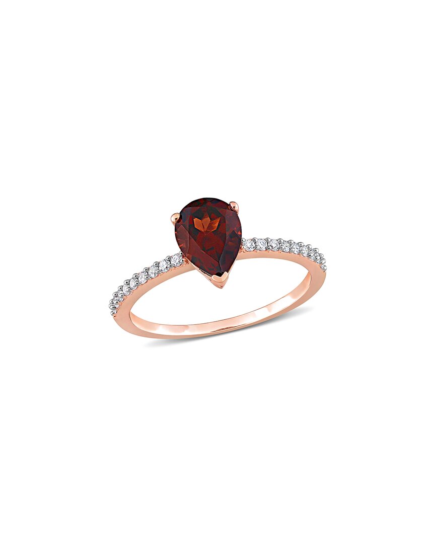 Rina Limor 14k Rose Gold 1.44 Ct. Tw. Diamond & Garnet Ring