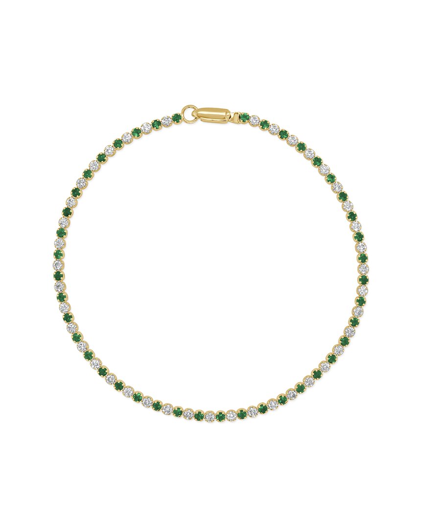 Sabrina Designs 14k 1.91 Ct. Tw. Diamondemerald Bracelet