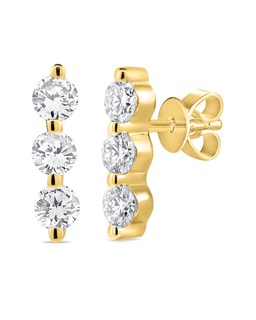 Sabrina Designs 14k 0.21 Ct. Tw. Diamond Bar Studs