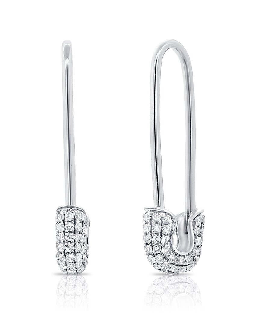 Sabrina Designs 14k 0.43 Ct. Tw. Diamond Safety Pin Earrings
