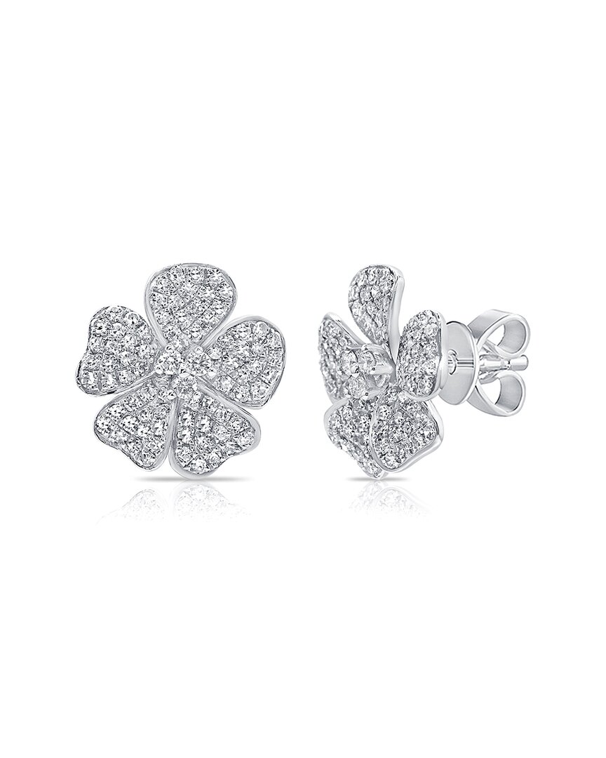 Sabrina Designs 14k 0.57 Ct. Tw. Diamond Flower Earrings