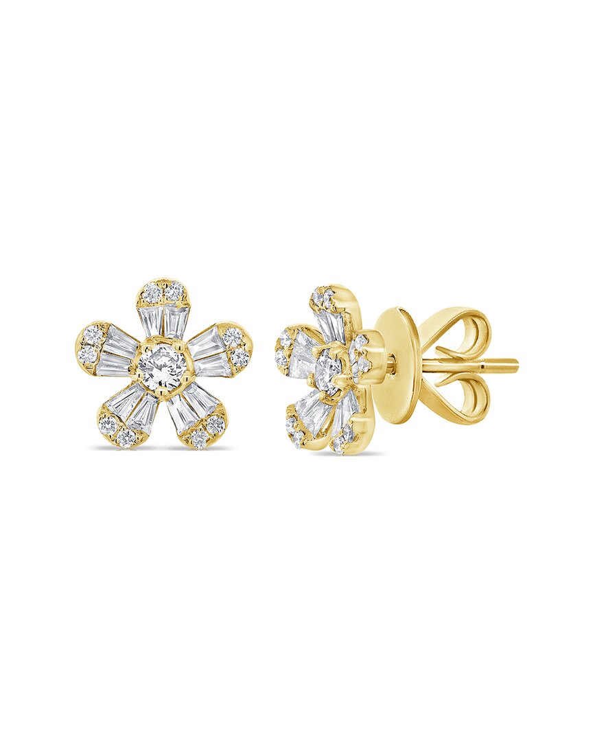 Sabrina Designs 14k 0.99 Ct. Tw. Diamond Flower Studs