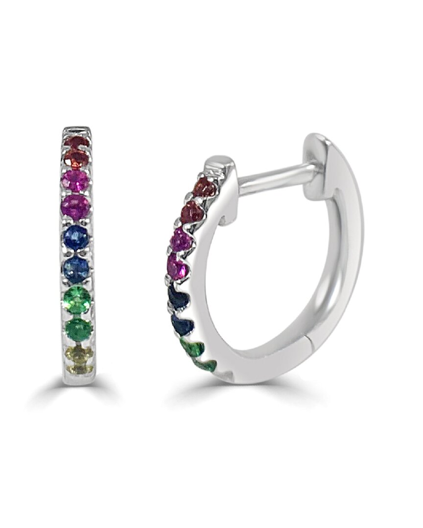 Sabrina Designs 14k 0.18 Ct. Tw. Multicolored Sapphire Huggie Earrings