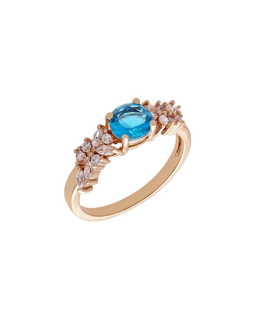 Bertha Juliet 18k Plated Cz Rose Gold Cluster Ring