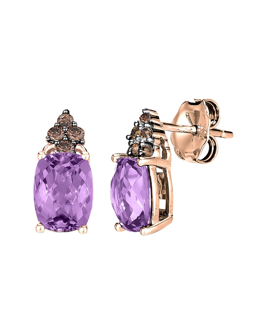 Le Vian Euphoria Chocolate 14k 1.74 Ct. Tw. Diamond & Amethyst Earrings