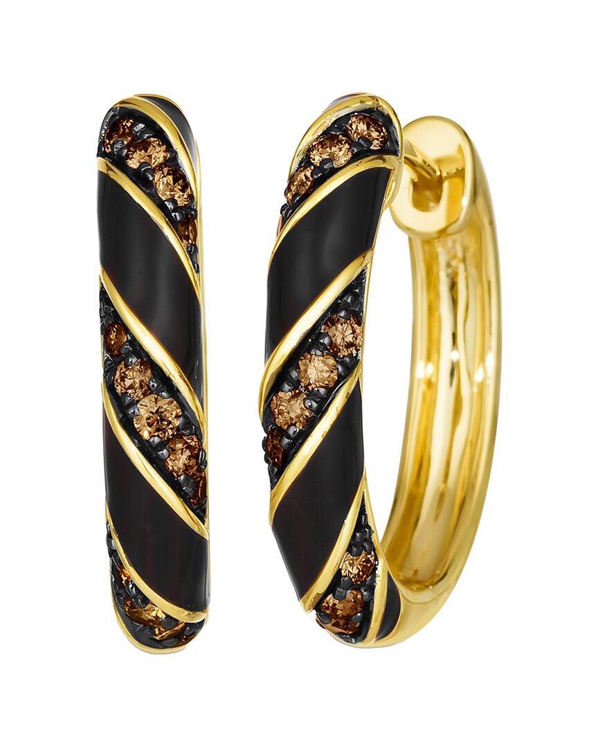 Le Vian Euphoria Chocolate 14k 0.14 Ct. Tw. Diamond & Enamel Earrings