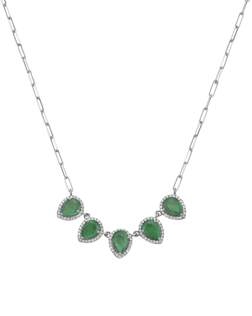 Forever Creations Usa Inc. Forever Creations 14k 0.63 Ct. Tw. Diamond Bar Necklace