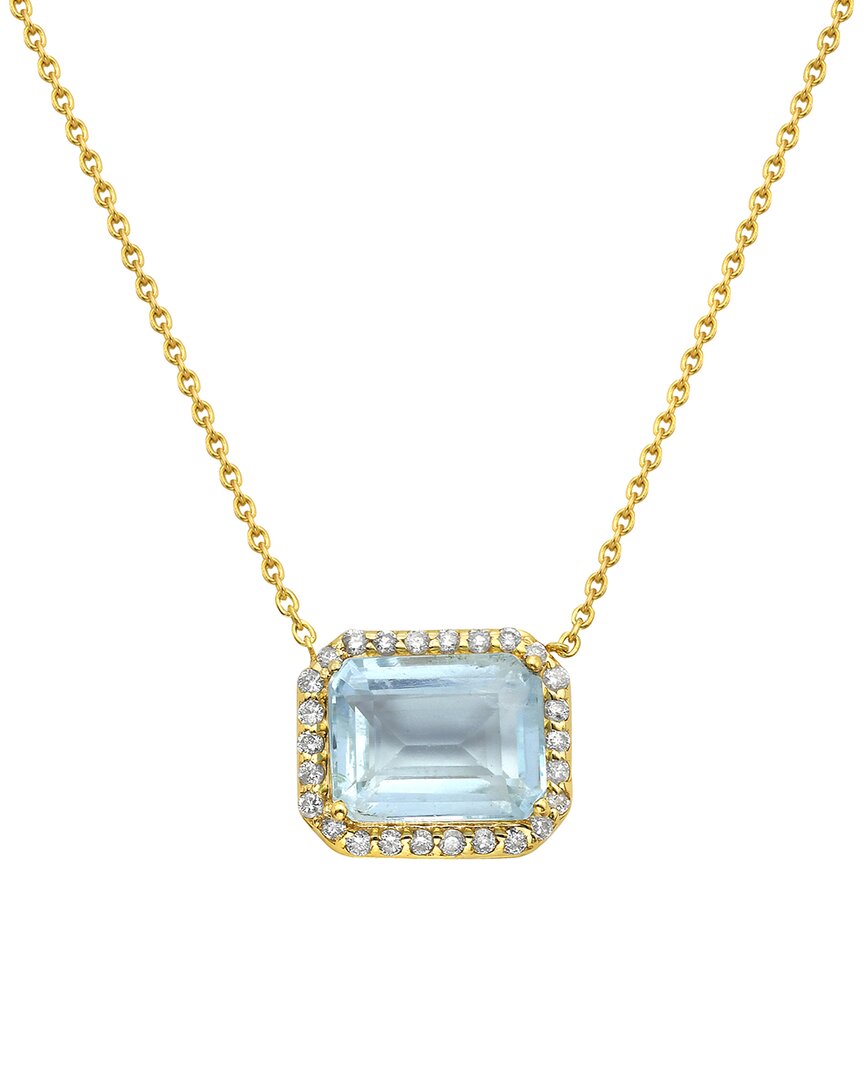 Forever Creations Usa Inc. Forever Creations 14k 2.11 Ct. Tw. Diamond & Emerald Necklace