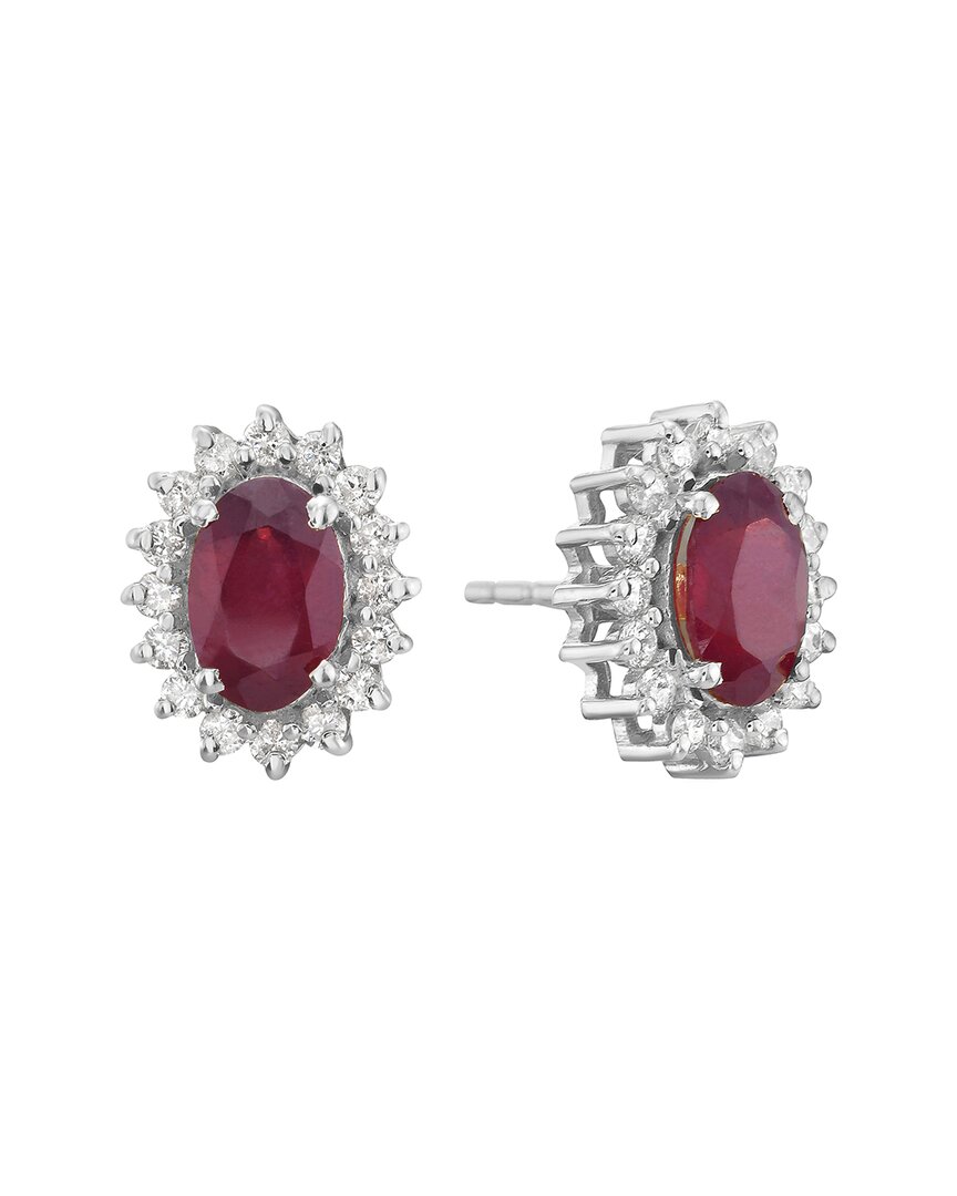 Forever Creations Usa Inc. Forever Creations 14k 1.70 Ct. Tw. Diamond & Ruby Earrings