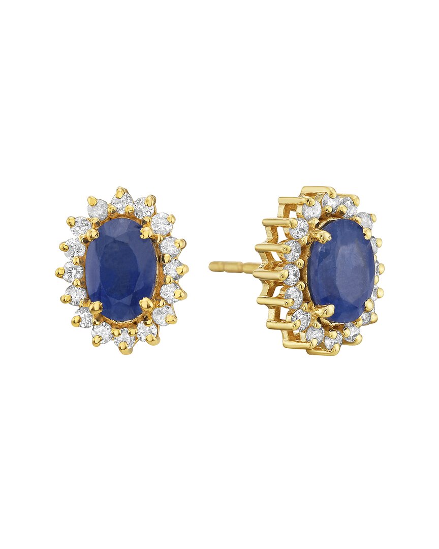 Forever Creations Usa Inc. Forever Creations 14k 1.70 Ct. Tw. Diamond & Sapphire Earrings