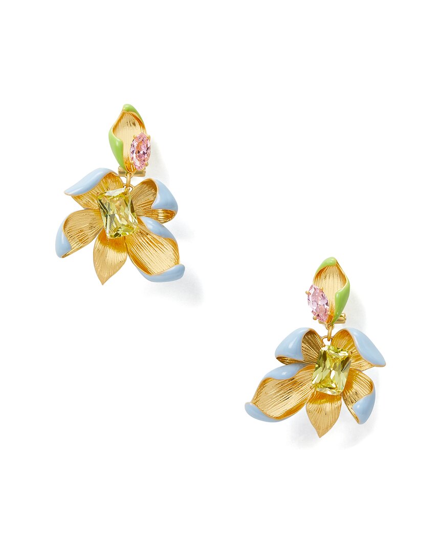 Kate Spade New York Floral Frenzy Cz Drop Earrings In Multi