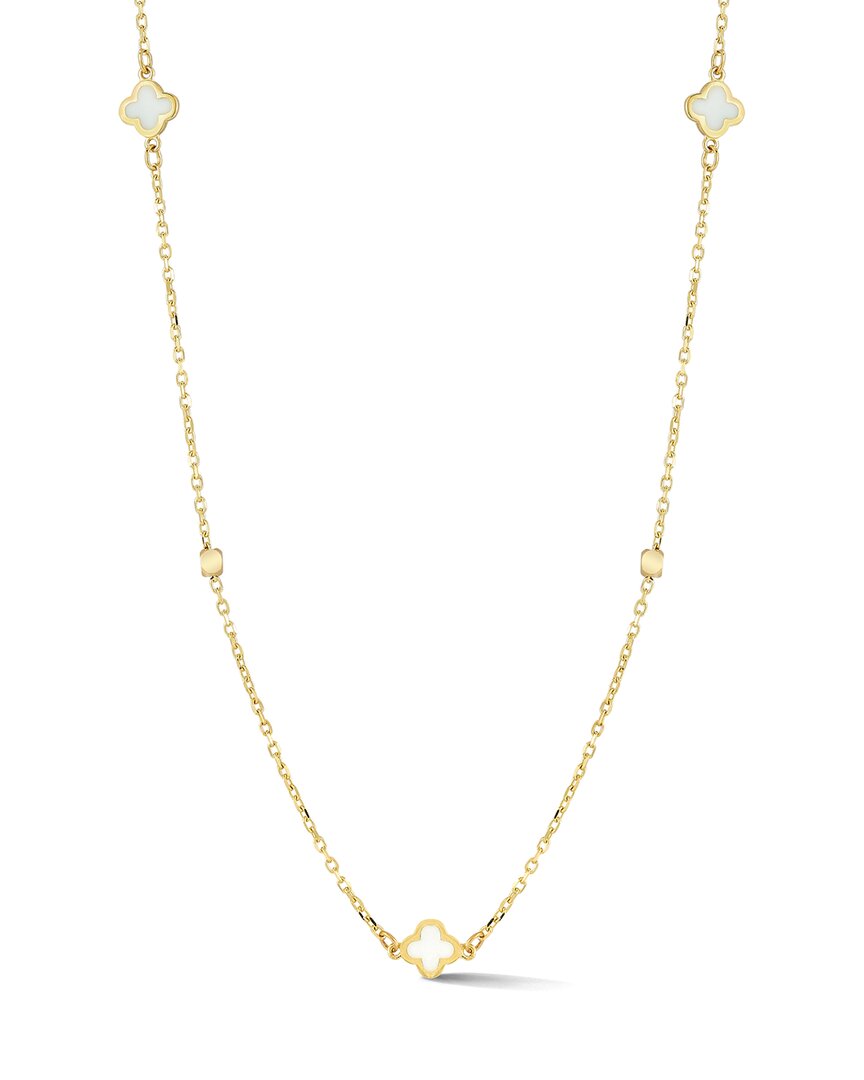 Ember Fine Jewelry 14k Clover Station Necklace