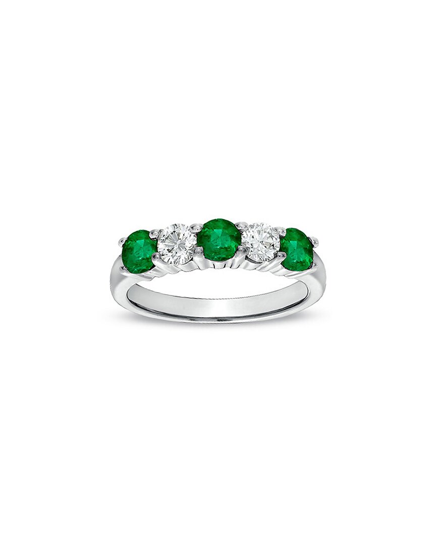 Diana M. Fine Jewelry 14K 1.11 ct. tw. Diamond & Emerald Ring Set